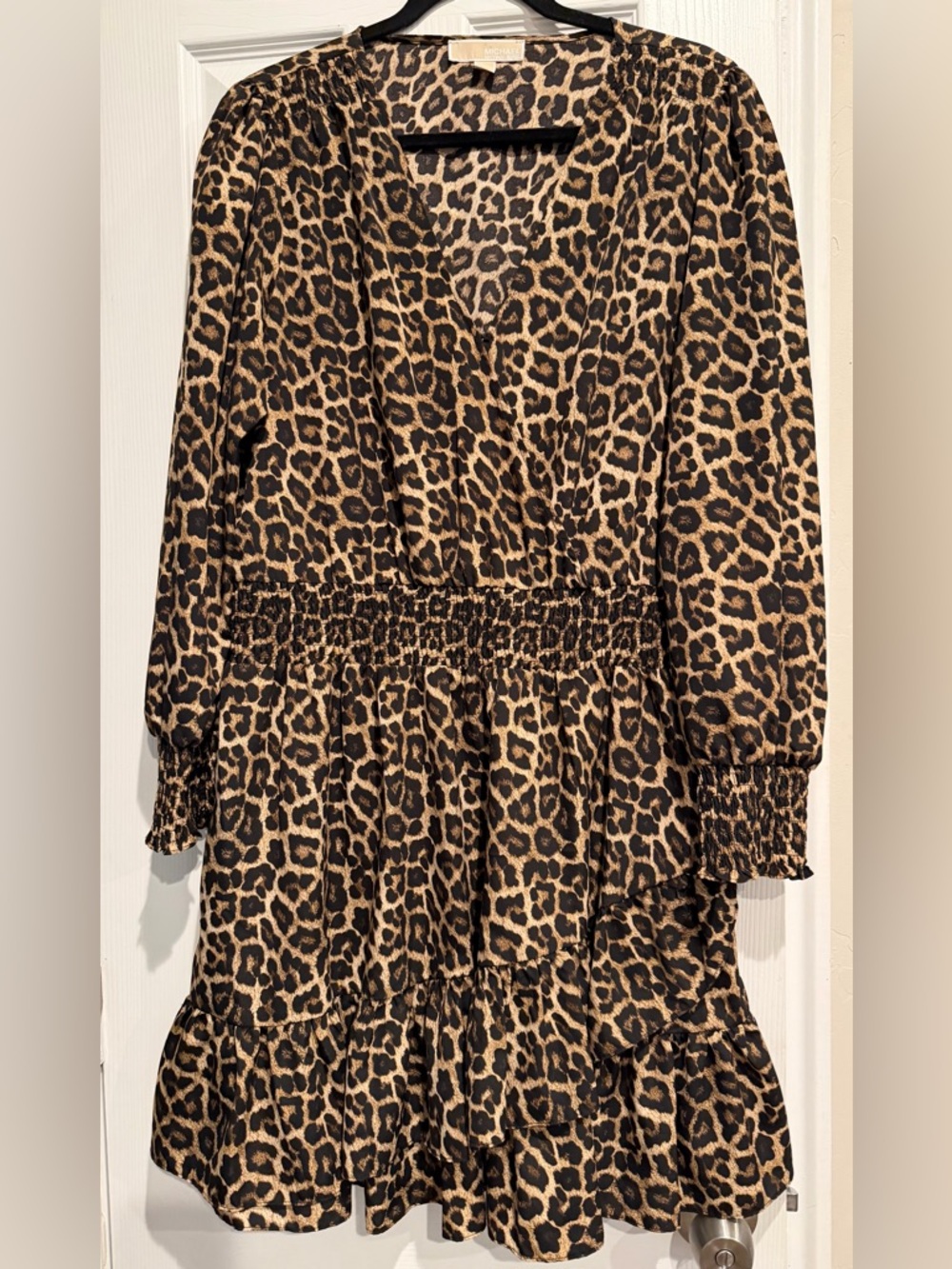 MICHAEL Michael Kors Leopard Print Top - Tan & Black